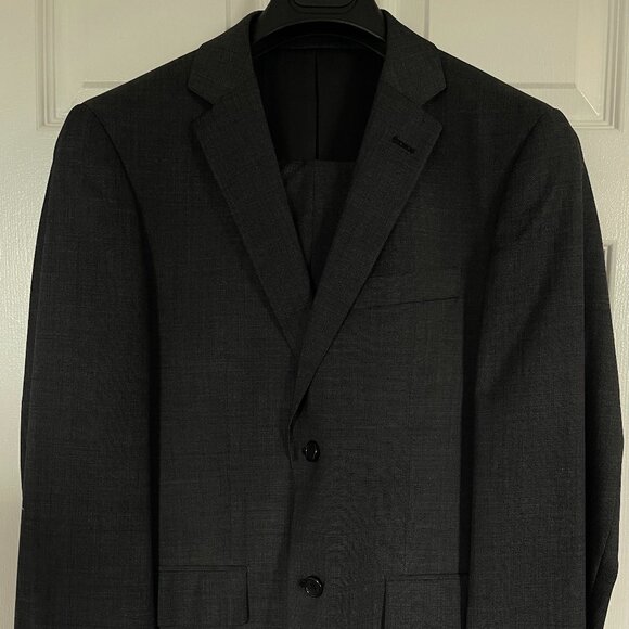 PERRY ELLIS  - MEN's CHARCOAL GREY SUIT - MODERN SLIM FIT (38S, PANTS 32S) - Picture 6 of 10